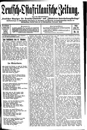 Deutsch-Ostafrikanische Zeitung vom 17.10.1914