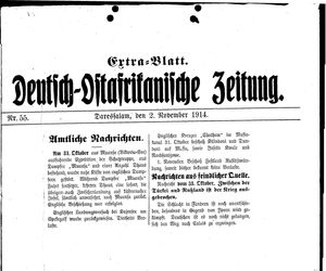 Deutsch-Ostafrikanische Zeitung vom 02.11.1914
