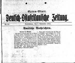 Deutsch-Ostafrikanische Zeitung on Nov 7, 1914