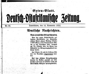 Deutsch-Ostafrikanische Zeitung vom 14.11.1914