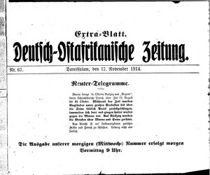 Deutsch-Ostafrikanische Zeitung vom 17.11.1914