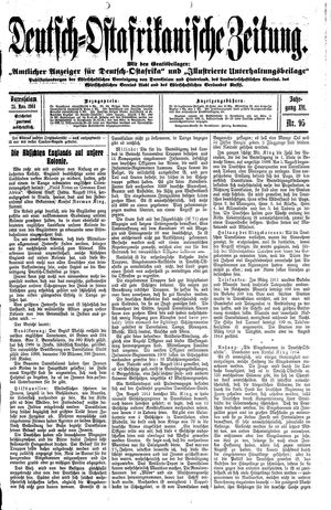 Deutsch-Ostafrikanische Zeitung vom 25.11.1914