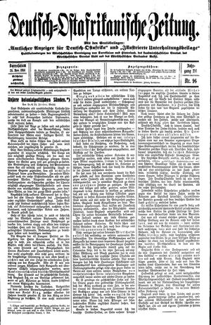 Deutsch-Ostafrikanische Zeitung vom 28.11.1914