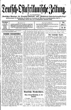 Deutsch-Ostafrikanische Zeitung vom 09.12.1914