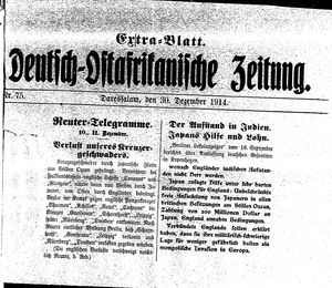 Deutsch-Ostafrikanische Zeitung vom 30.12.1914