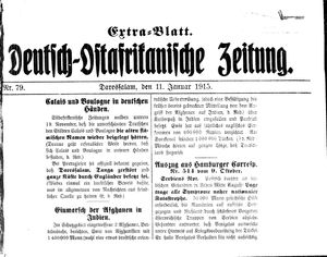 Deutsch-Ostafrikanische Zeitung vom 11.01.1915