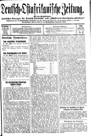 Deutsch-Ostafrikanische Zeitung vom 22.05.1915