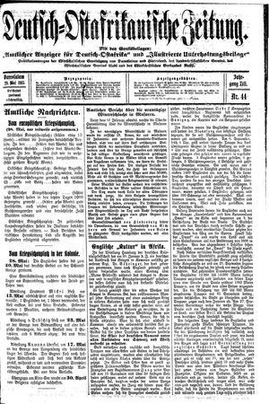 Deutsch-Ostafrikanische Zeitung on May 29, 1915