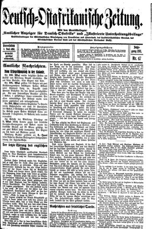 Deutsch-Ostafrikanische Zeitung vom 09.06.1915