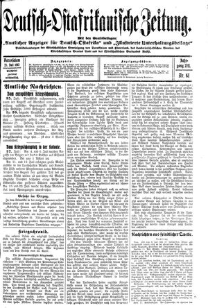 Deutsch-Ostafrikanische Zeitung on Jul 28, 1915