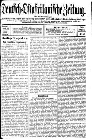 Deutsch-Ostafrikanische Zeitung vom 03.08.1915