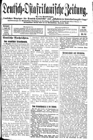 Deutsch-Ostafrikanische Zeitung vom 06.08.1915