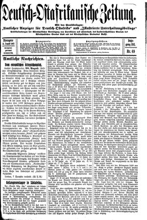 Deutsch-Ostafrikanische Zeitung vom 24.08.1915