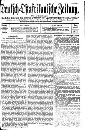 Deutsch-Ostafrikanische Zeitung vom 07.09.1915