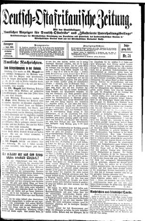 Deutsch-Ostafrikanische Zeitung vom 10.09.1915