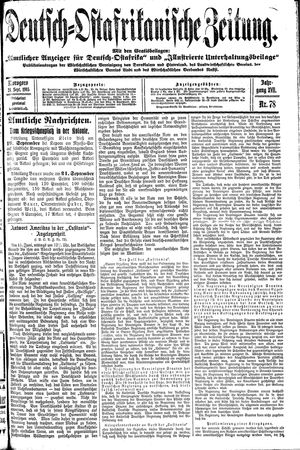 Deutsch-Ostafrikanische Zeitung vom 24.09.1915