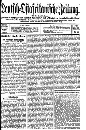 Deutsch-Ostafrikanische Zeitung vom 29.10.1915
