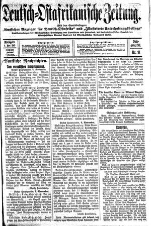Deutsch-Ostafrikanische Zeitung vom 09.11.1915