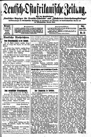 Deutsch-Ostafrikanische Zeitung vom 21.04.1916