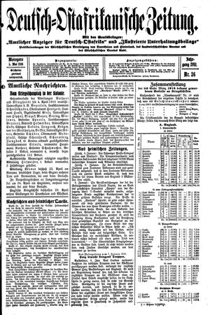 Deutsch-Ostafrikanische Zeitung on May 5, 1916