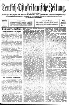 Deutsch-Ostafrikanische Zeitung on May 30, 1916