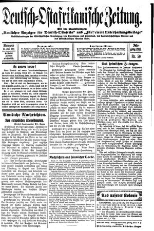 Deutsch-Ostafrikanische Zeitung vom 23.06.1916