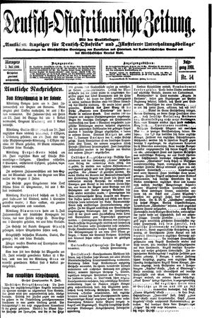Deutsch-Ostafrikanische Zeitung vom 07.07.1916