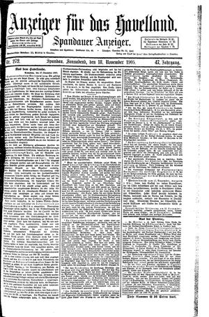 Anzeiger für das Havelland vom 18.11.1905