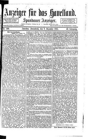 Anzeiger für das Havelland vom 09.12.1905