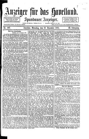 Anzeiger für das Havelland vom 19.12.1905