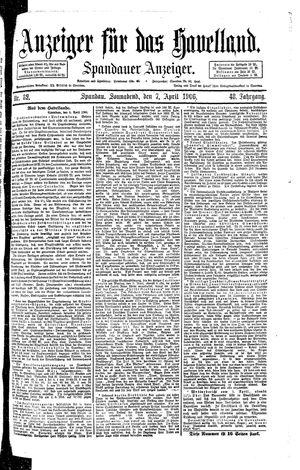 Anzeiger für das Havelland vom 07.04.1906