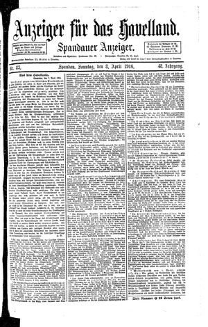 Anzeiger für das Havelland vom 08.04.1906