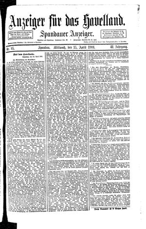 Anzeiger für das Havelland on Apr 25, 1906