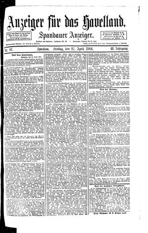 Anzeiger für das Havelland on Apr 27, 1906