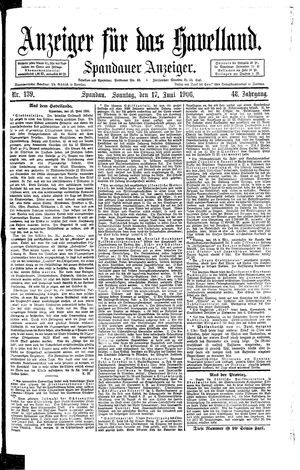 Anzeiger für das Havelland vom 17.06.1906