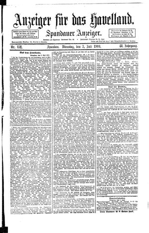 Anzeiger für das Havelland vom 03.07.1906