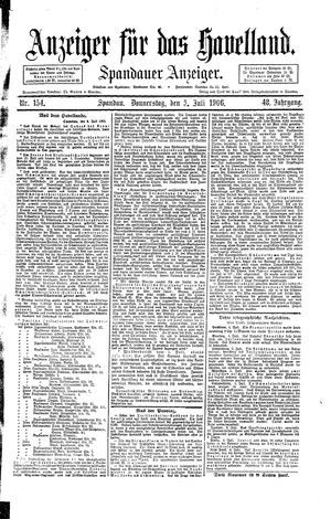 Anzeiger für das Havelland vom 05.07.1906