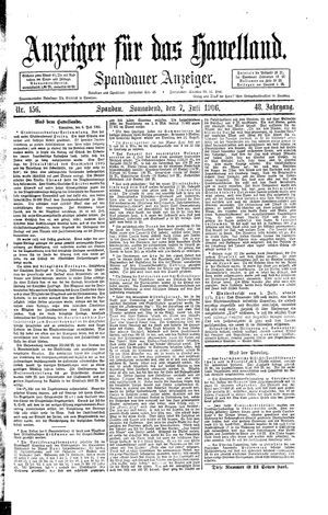 Anzeiger für das Havelland vom 07.07.1906