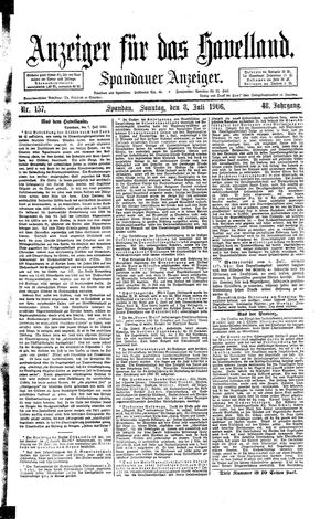Anzeiger für das Havelland vom 08.07.1906