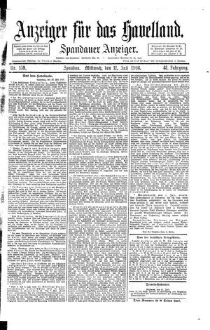 Anzeiger für das Havelland vom 11.07.1906