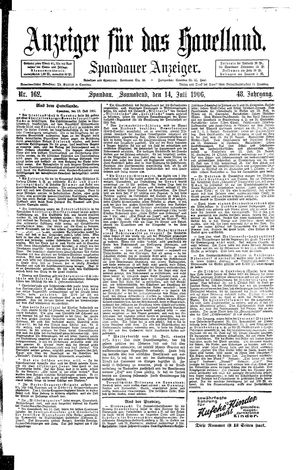 Anzeiger für das Havelland vom 14.07.1906