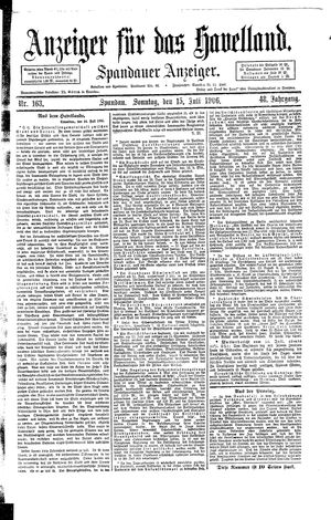 Anzeiger für das Havelland vom 15.07.1906