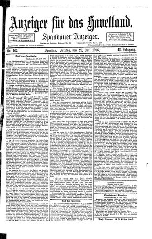 Anzeiger für das Havelland vom 20.07.1906