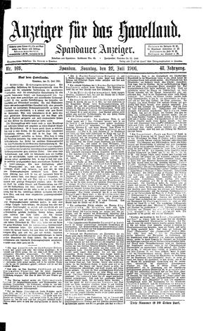 Anzeiger für das Havelland vom 22.07.1906