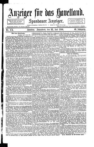Anzeiger für das Havelland vom 28.07.1906