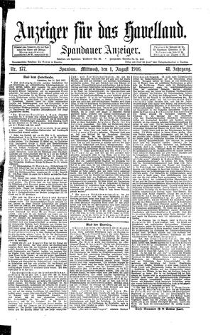 Anzeiger für das Havelland vom 01.08.1906