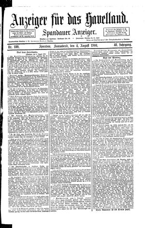Anzeiger für das Havelland vom 04.08.1906