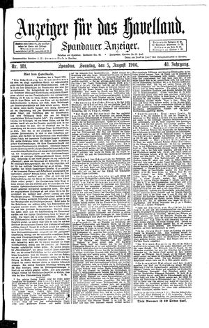 Anzeiger für das Havelland vom 05.08.1906