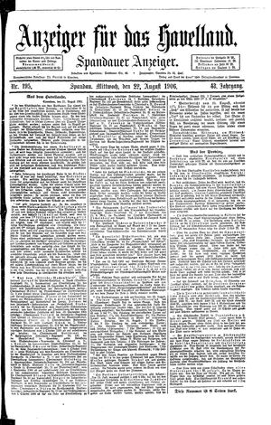 Anzeiger für das Havelland vom 22.08.1906