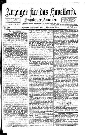 Anzeiger für das Havelland on Sep 8, 1906